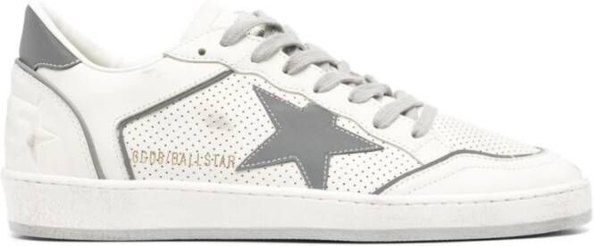 Golden Goose Geperforeerde Leren Platte Schoenen