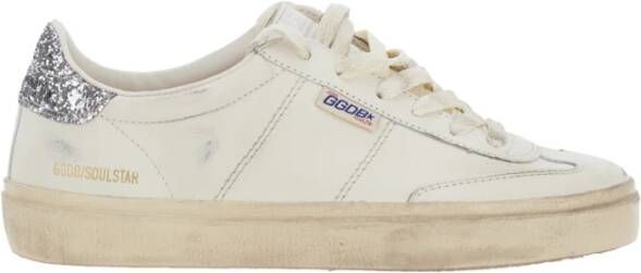 Golden Goose Low-Top Sneakers Low-Top White Leather Sneakers With Glitter Heel T in wit - Foto 7