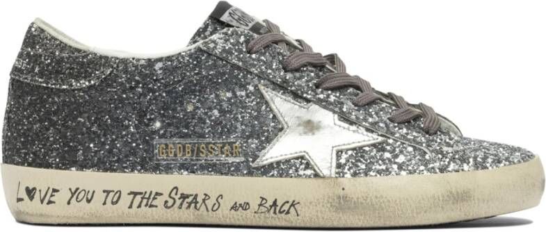 Golden Goose Glitter Leren Sneakers Zilver Aw25