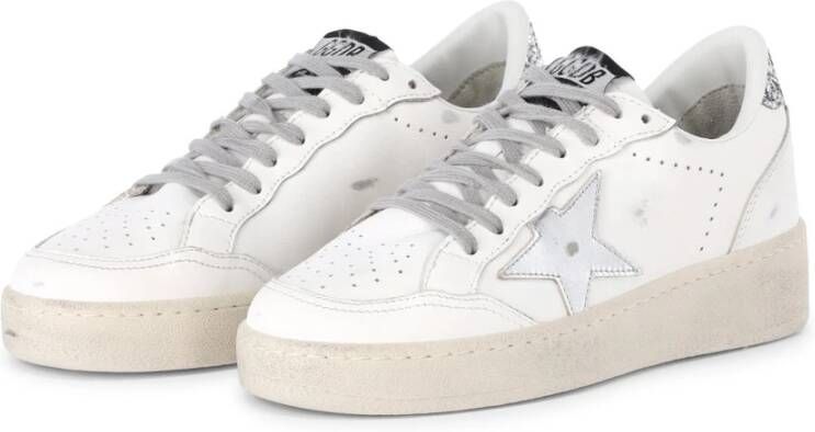 Golden Goose Witte Leren Sneakers met Vernietigend Effect White Dames