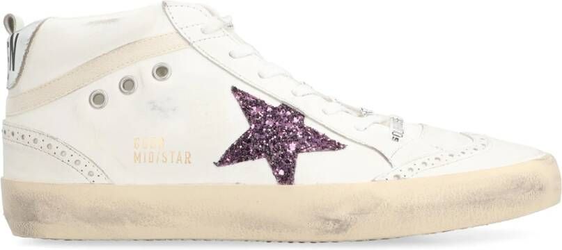 Golden Goose Low-Top Sneakers White Mid Star Sneakers in wit