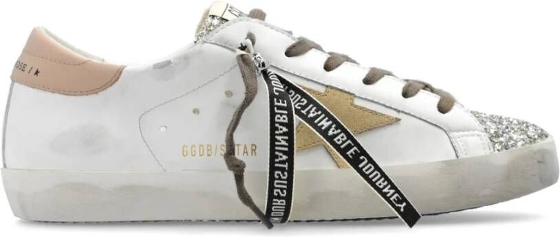 Golden Goose Witte Leren Sneakers Super Star White Dames