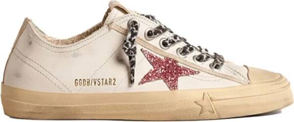 Golden Goose Glitter Ster Leren Mand White Dames