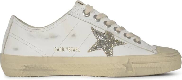 Golden Goose Glitter Ster Leren Sneakers White Dames