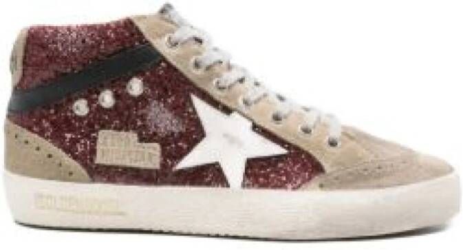 Golden Goose Glitter Suède Mid Star Sneakers