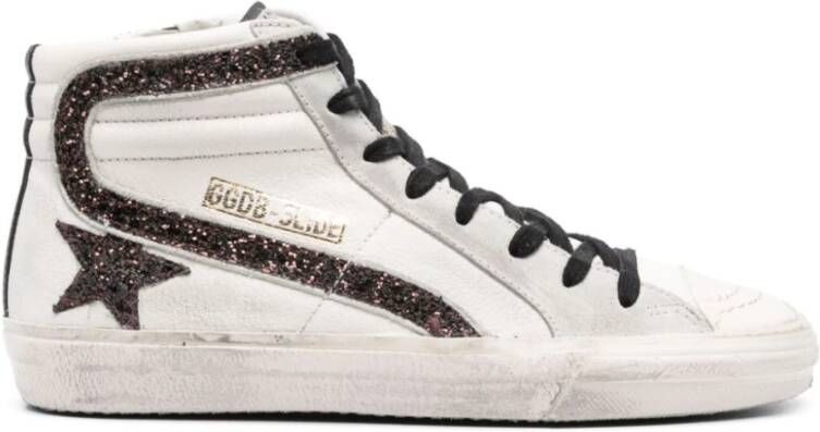 Golden Goose Glitter Wave High Top Sneakers White Dames