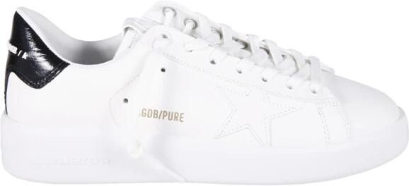 Golden Goose Low-Top Sneakers Pure Star Leather Upper And Star Patent Heel Sneak in wit - Foto 5
