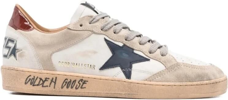 Golden Goose Ball Star leren en suède sneakers