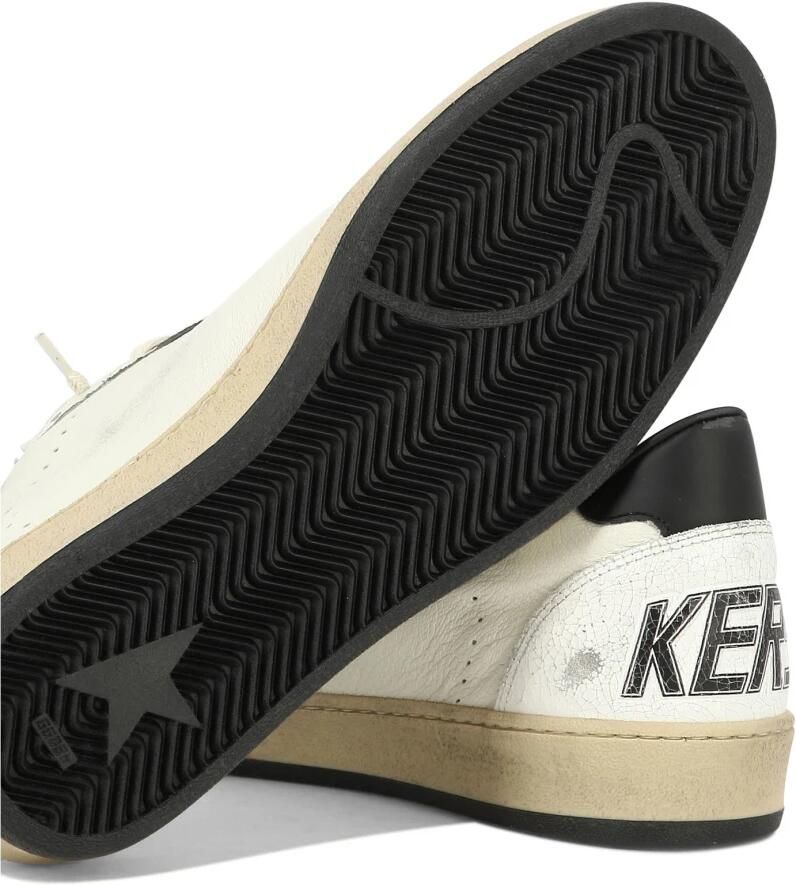 Golden Goose Leren sneakers met gekraakte neus en spoor White Heren