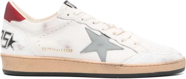 Golden Goose Wit Grijs Rood Sneaker Ballstar