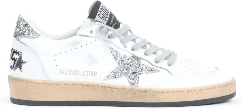 Golden Goose Witte Ballstar Sneakers met Glitter Ster en Hak White Dames - Foto 8