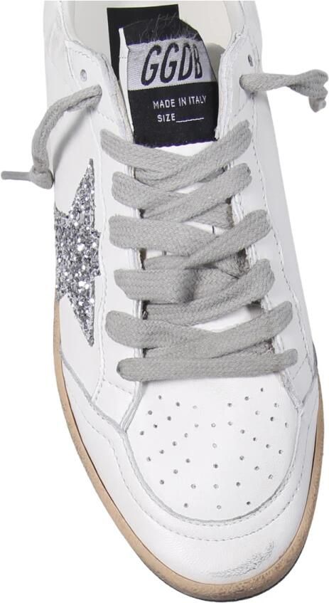 Golden Goose Witte Ballstar Sneakers met Glitter Ster en Hak White Dames - Foto 5