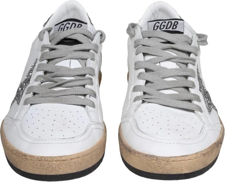 Golden Goose Witte Ballstar Sneakers met Glitter Ster en Hak White Dames - Foto 8