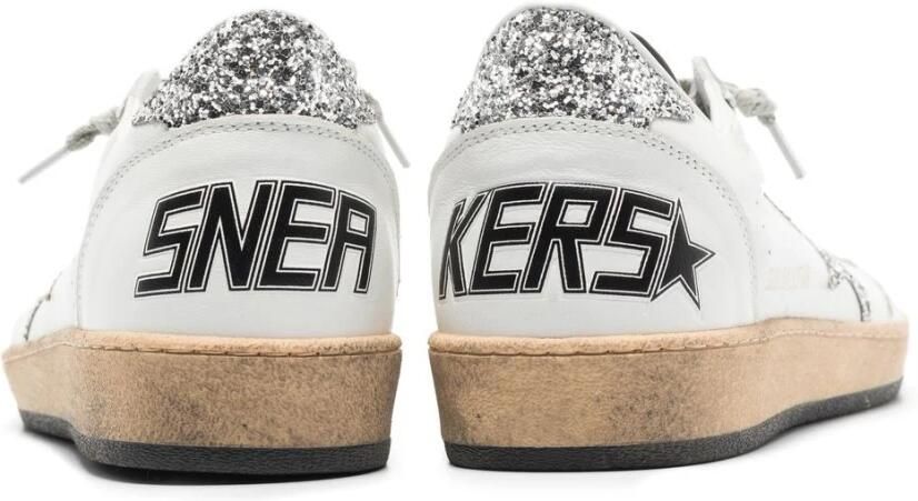 Golden Goose Witte Ballstar Sneakers met Glitter Ster en Hak White Dames - Foto 9