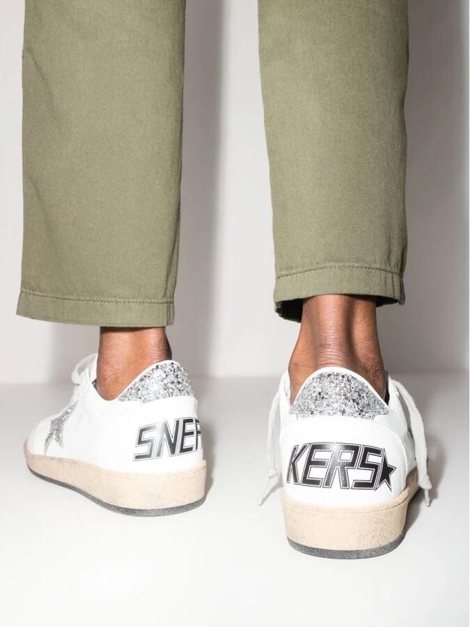 Golden Goose Witte Ballstar Sneakers met Glitter Ster en Hak White Dames - Foto 2