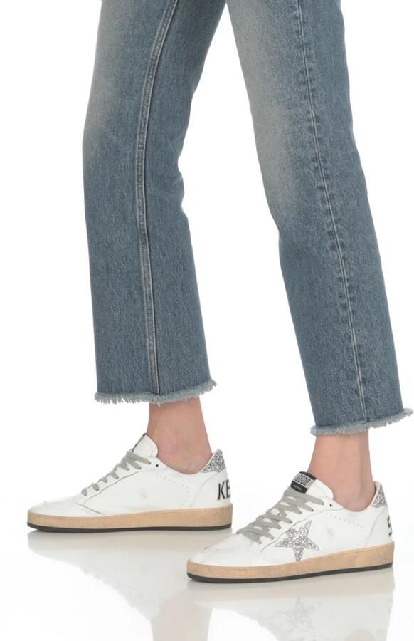 Golden Goose Witte Ballstar Sneakers met Glitter Ster en Hak White Dames - Foto 7