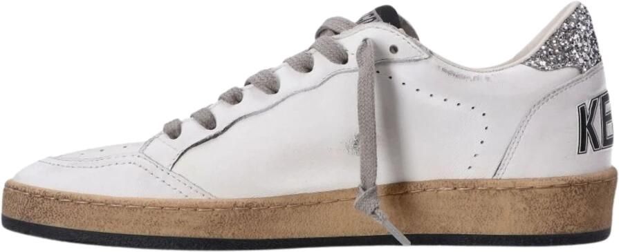 Golden Goose Witte Ballstar Sneakers met Glitter Ster en Hak White Dames - Foto 7