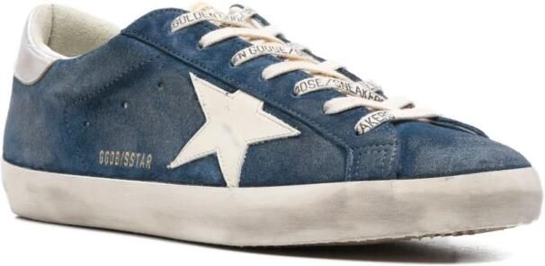 Golden Goose Blauwe Leren Sneakers Stijlvol Ontwerp