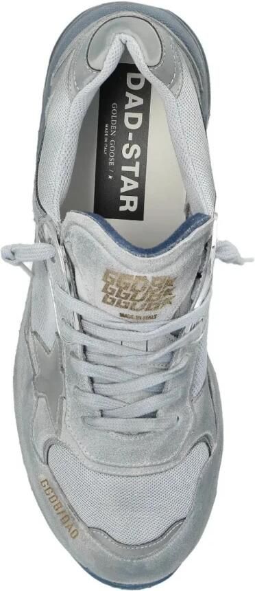 Golden Goose Dad-Star Blauwe Rubberen Zool Veterschoenen
