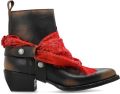 Golden Goose Debbie Leren Enkellaarsjes met Hak - Bruin