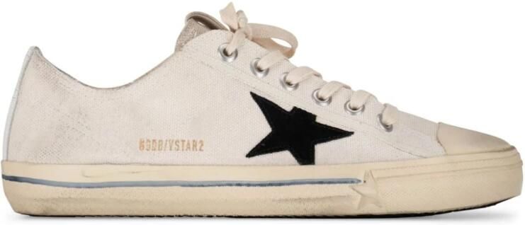 Golden Goose Distressed White Canvas Sneakers - Foto 3