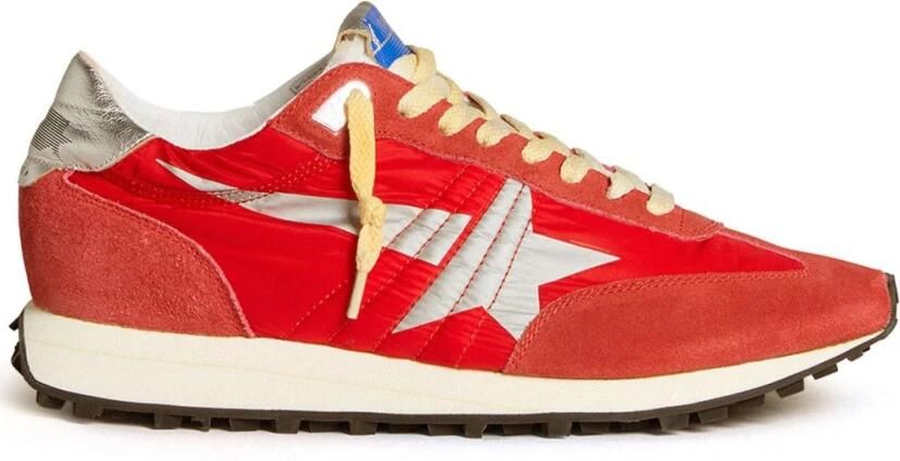 Golden Goose Rode Marathon Hardloopschoenen met Zilveren Ster Red Dames - Foto 2