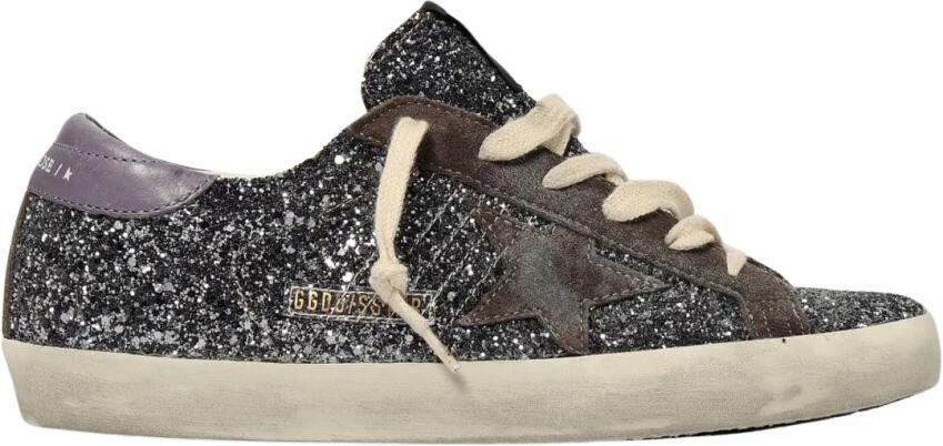 Golden Goose Glitter Super-star Sneakers Light Antrhacite - Foto 2