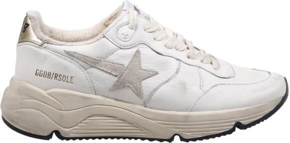 Golden Goose HARDLOOP NAPPA LEDER MET SUÈDE STERREN EN SPIEGEL HAK