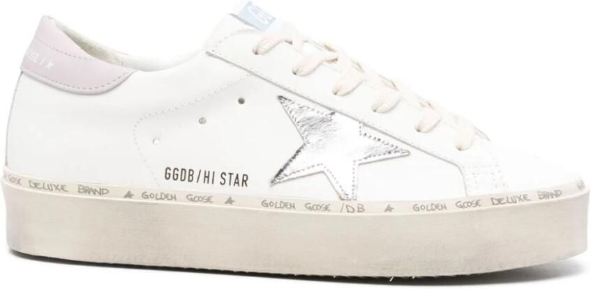 Golden Goose Low-Top Sneakers Hi Star White Silver Lillac in poeder roze - Foto 4