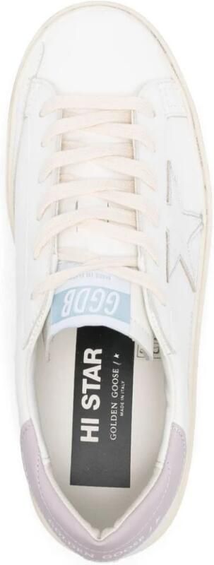Golden Goose Low-Top Sneakers Hi Star White Silver Lillac in poeder roze - Foto 5