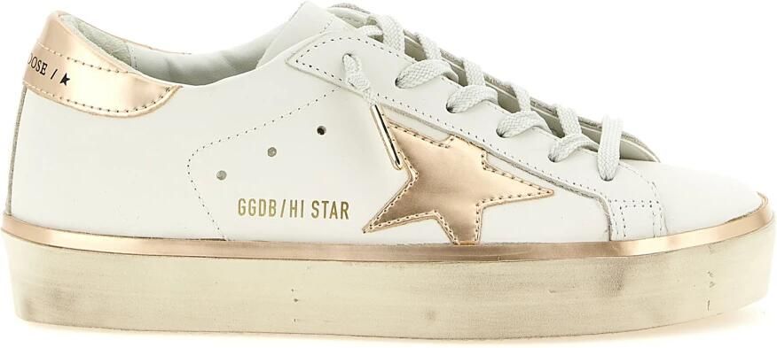 Golden Goose Hi Star Leather Sneakers