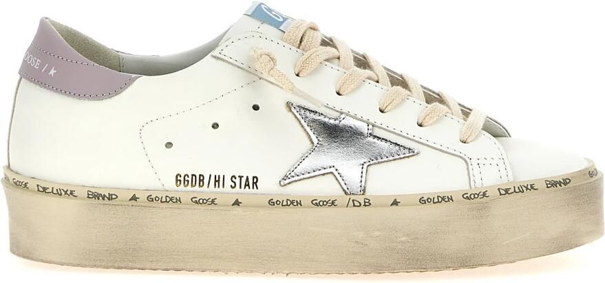 Golden Goose Low-Top Sneakers Hi Star White Silver Lillac in poeder roze - Foto 3