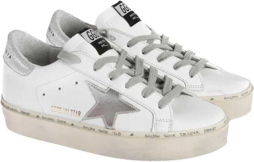 Golden Goose Contrasterende Veterschoenen Hi Star Sneakers White Dames - Foto 3
