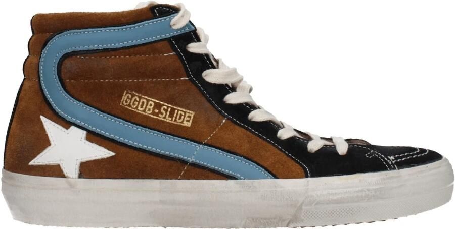 Golden Goose Bruine Leren Sneakers met Vintage Stijl