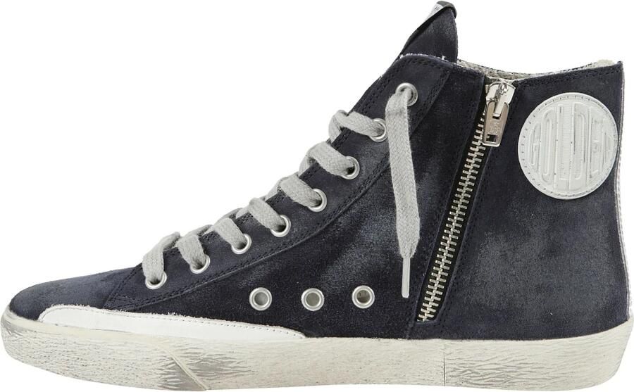 Golden Goose Marineblauwe Ster Witte Fancy Suède Laars Zwart Heren - Foto 3