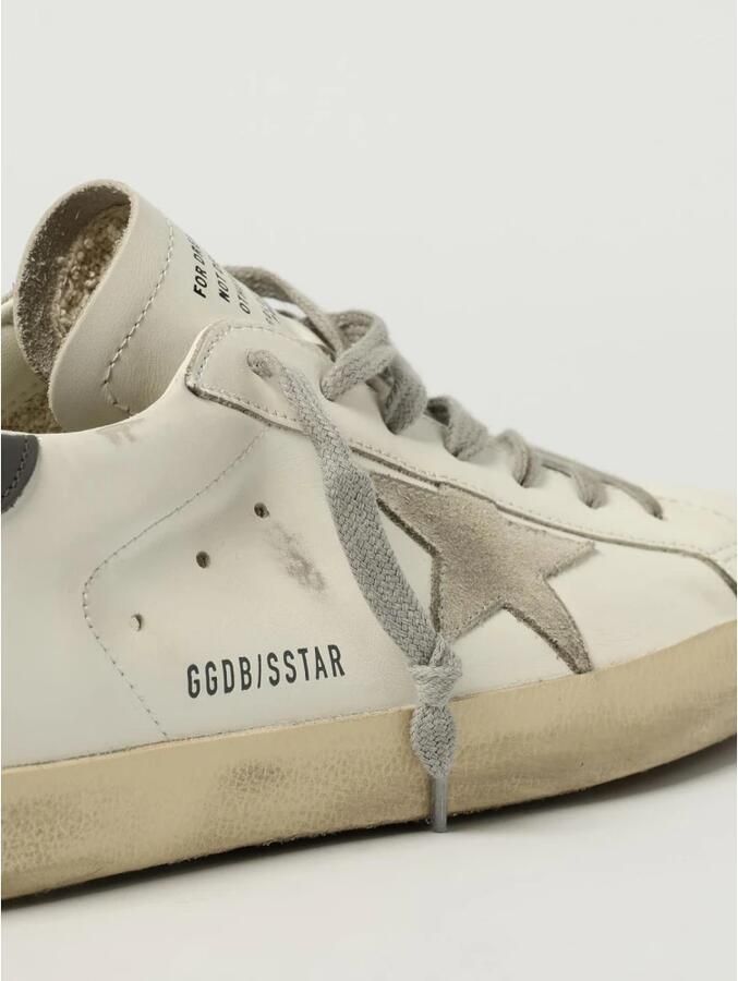 Golden Goose Witte Leren Sneakers met Zijlogo White