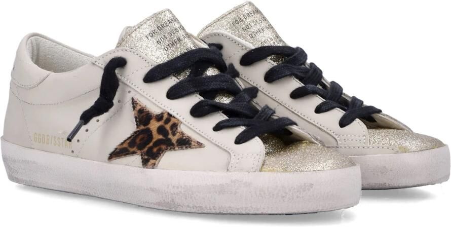 Golden Goose Leren sneakers met glitterneus