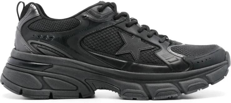 Golden Goose Zwarte Mesh Sneakers Dikke Rubberen Zool Black Heren