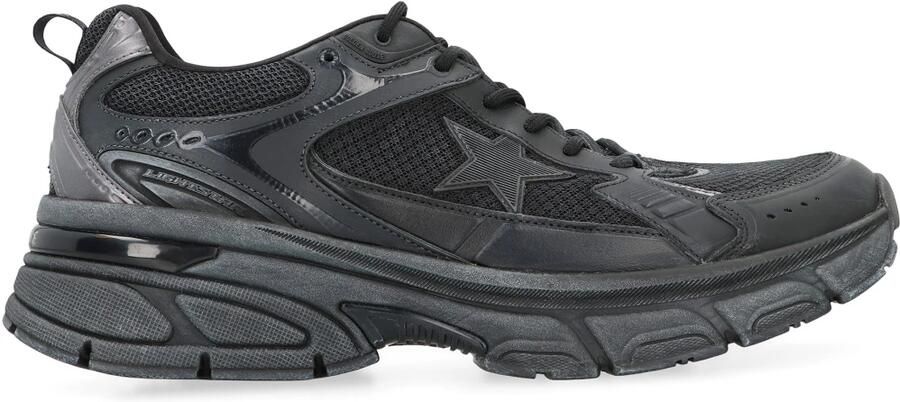 Golden Goose Zwarte Mesh Sneakers Dikke Rubberen Zool Black Heren - Foto 3