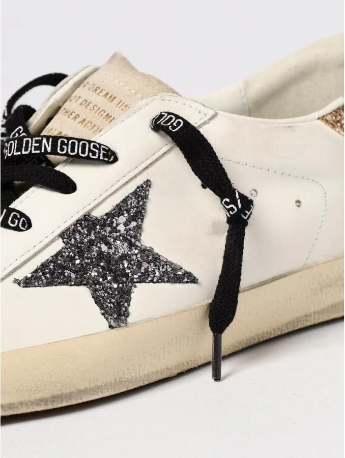 Golden Goose Glitter Ster Hak Leren Sneakers White Dames - Foto 2
