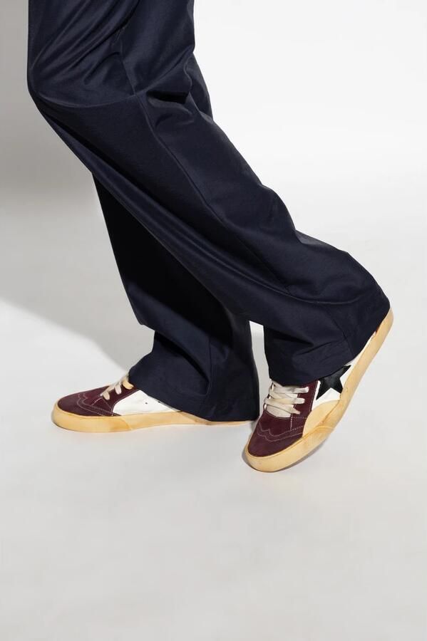 Golden Goose Mid Star Nappa en Nylon Sneakers Beige Heren - Foto 2