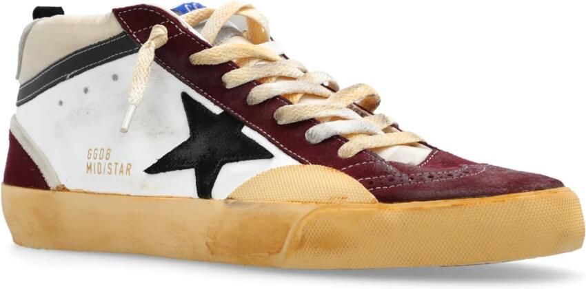 Golden Goose Mid Star Nappa en Nylon Sneakers Beige Heren - Foto 5