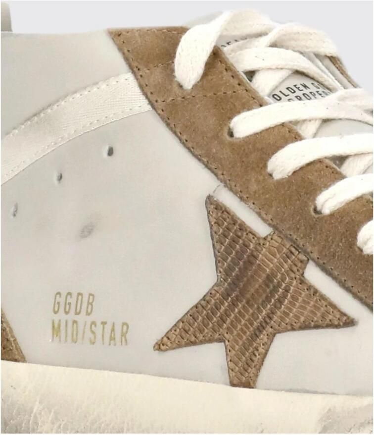 Golden Goose Low-Top Sneakers Grey Mid Star Sneakers in grijs