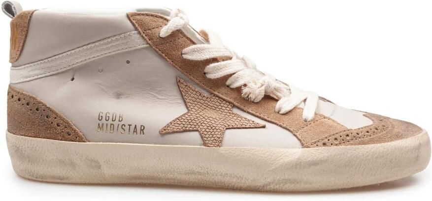 Golden Goose Low-Top Sneakers Grey Mid Star Sneakers in grijs