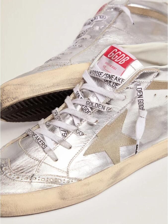 Golden Goose Sneakers met gelamineerd bovenwerk en ster- en golfdesign Grijs Dames