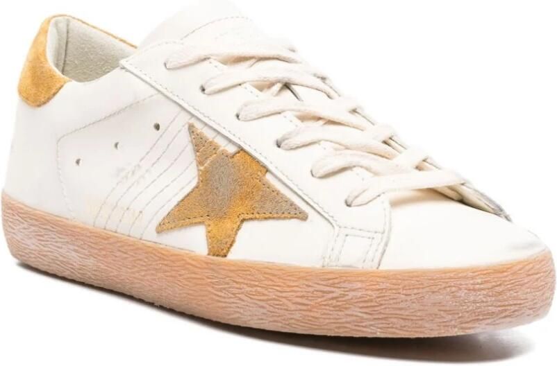 Golden Goose Oker Sneakers met Witte Ster Patch