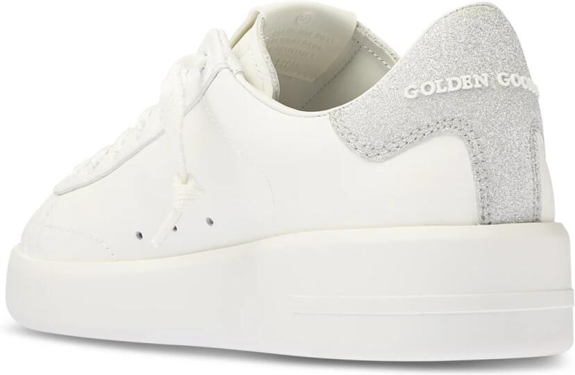 Golden Goose Witte Leren Sneakers met Glitterhak White Dames - Foto 3