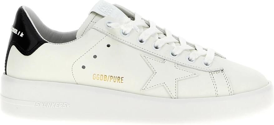 Golden Goose Low-Top Sneakers Pure Star Leather Upper And Star Patent Heel Sneak in wit - Foto 4