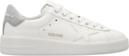 Golden Goose Witte Leren Sneakers met Glitterhak White Dames