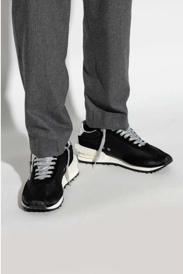 Golden Goose Zwarte Stof Suède Hardloop Marathon Sneakers Black Heren - Foto 3